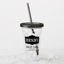 COPO DE ACRÍLICO MELHOR HOMEM PERSONALIZADO A CASAR TUMBLER ACRÍLIC