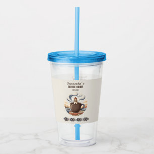 Copo De Acrílico Mercadorias Personalizadas de Café Costeiro Vintag