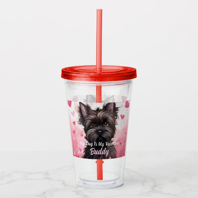 Copo De Acrílico Meu Cão Affenpinscher É Meu Namorados Personalizad (Frente)