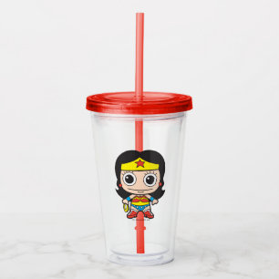 Copo De Acrílico Mini Mulher Maravilha
