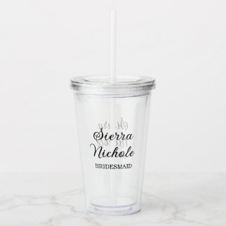 Copo De Acrílico Modern Bridesmaid Bridal Party Gifts