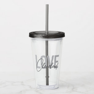 Copo De Acrílico Moderno, simples, urbano, legal design Love Clevel