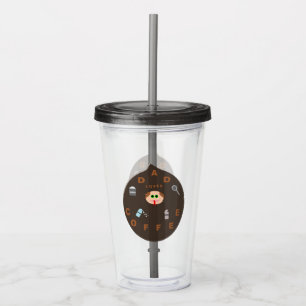 Copo De Acrílico Monstro Engraçado Adora Café
