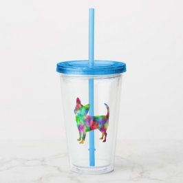 Copo De Acrílico Multi Tumbler do acrílico da chihuahua da cor