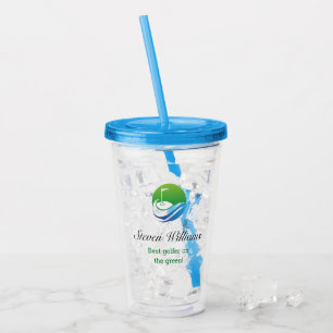 Copo De Acrílico Nome Personalizado Melhor Tumbler Plástico Golfer