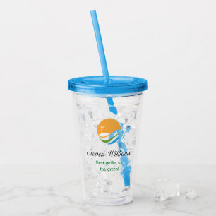 Copo De Acrílico Nome Personalizado Melhor Tumbler Plástico Golfer