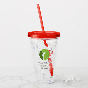 Copo De Acrílico Nome Personalizado Melhor Tumbler Plástico Golfer