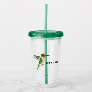 Copo De Acrílico O colibri personaliza a caneca de viagem,
