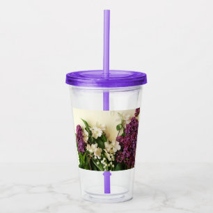Copo De Acrílico O primavera floresce o Tumbler do acrílico do