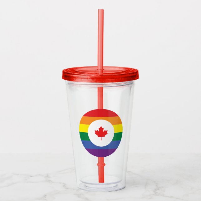 Copo De Acrílico Orgulho gay do Canadá (Frente)