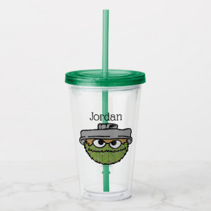 Copo De Acrílico Oscar, o Grouch   Retorno de anos 80
