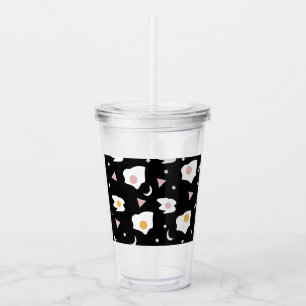 Copo De Acrílico Padrão de Confetti de Lua Jante de Ovos