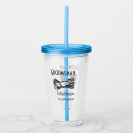 Copo De Acrílico Padrinho de casamento adicionar nome data ano ano 