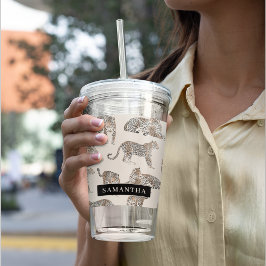 Copo De Acrílico Padrões Selvagem de Animais Selvagens de Leopardo