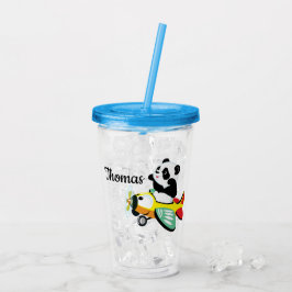 Copo De Acrílico Panfleto Personalizado de Panda para Crianças