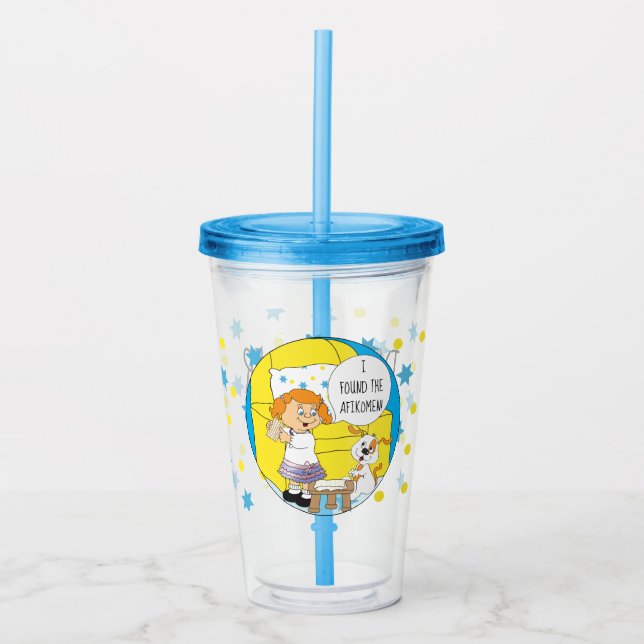 Copo De Acrílico Passover Acrylic Tumbler Ela Encontrou Afikomen (Frente)
