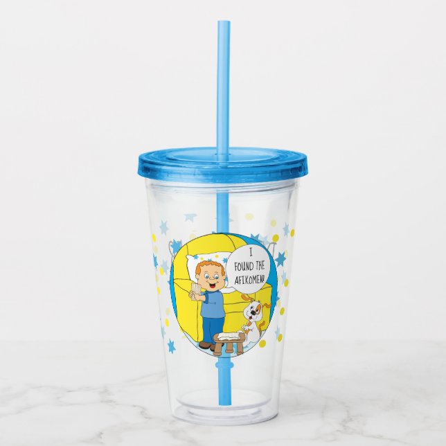 Copo De Acrílico Passover Acrylic Tumbler Encontrou Afikomen (Frente)