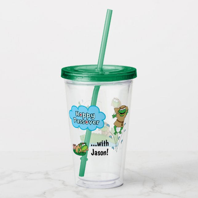 Copo De Acrílico Passover Gree Acrylic Tumbler 16 oz Hoppy Passover (Verso)