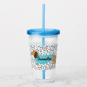 Copo De Acrílico Pastel Dachshances Tumbler