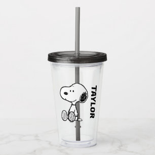 Copo De Acrílico PEANUTS Esnoopia sobre Histórias em quadrinhos b