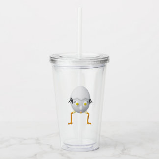 Copo De Acrílico Personagem de Ovo Excêntrico RG & RA Design Fofo