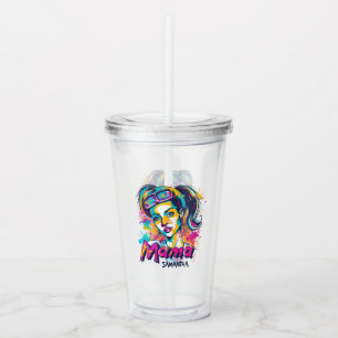 Copo De Acrílico Personalizado Retro Mama Pop Art (20)