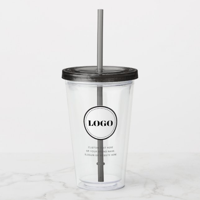 Copo De Acrílico Personalized Custom Logo with Straw No Minimum (Frente)