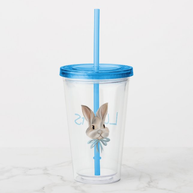 Copo De Acrílico Personalized Easter Bunny Tumbler  (Frente)