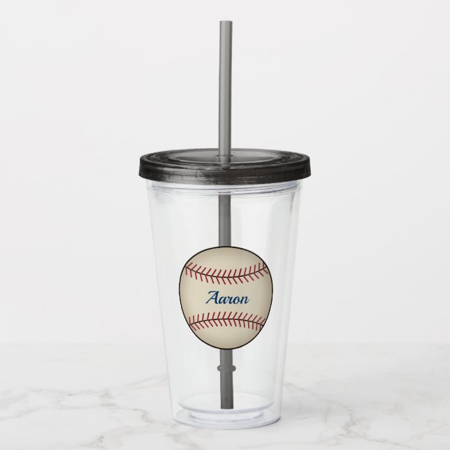 Copo De Acrílico Personalized Vintage Baseball Acrylic Tumbler  (Frente)