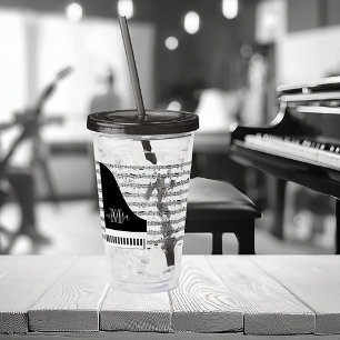 Copo De Acrílico Piano Personalizável