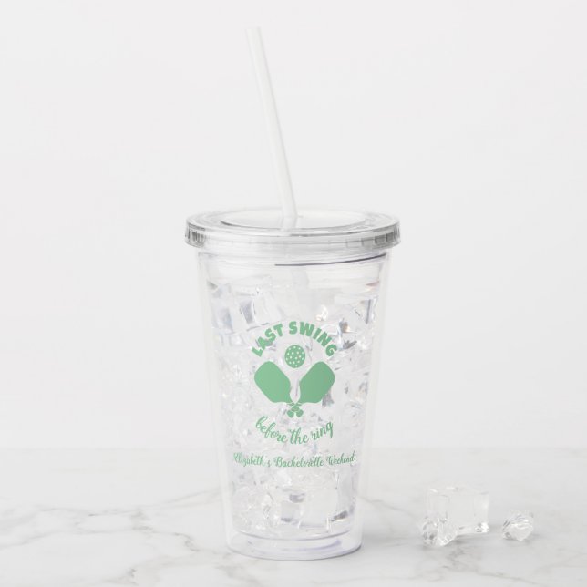 Copo De Acrílico Pickleball Bachelorette Weekend (Gelo frontal)