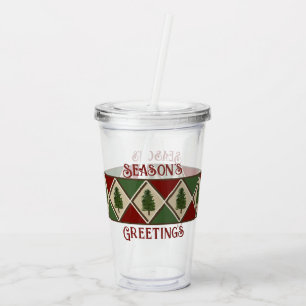 Copo De Acrílico Pine Tree e Harlequin Acrylic Tumbler
