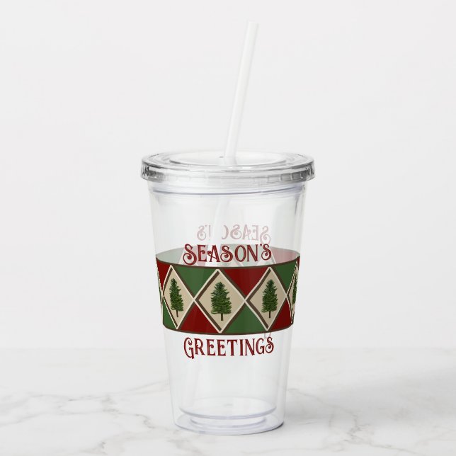 Copo De Acrílico Pine Tree e Harlequin Acrylic Tumbler (Verso)