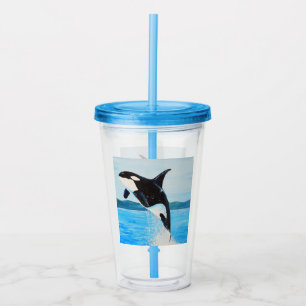 Copo De Acrílico Pintura da orca