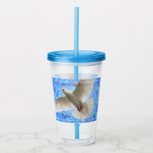 Copo De Acrílico Pomba acrílica do baptismo do Tumbler