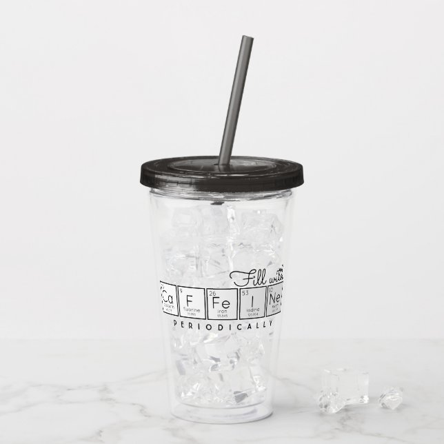 Copo De Acrílico Preencher com Caffeine Periodicamente (Gelo traseiro)