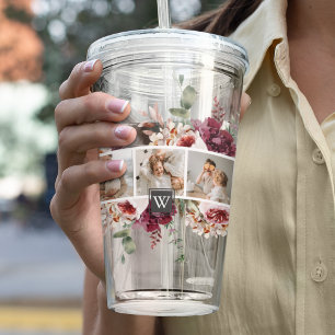 Copo De Acrílico Presente de Flores Coloridas da Família Trendy Col