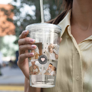 Copo De Acrílico Presente de Foto Personalizada da Família de Colag