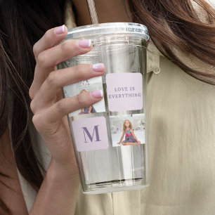 Copo De Acrílico Presente Roxo do Feliz dia de as mães de Fotografi