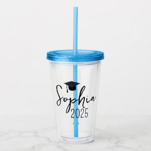 Copo De Acrílico Presentes de Graduação para Ela, Tumbler de Gradua