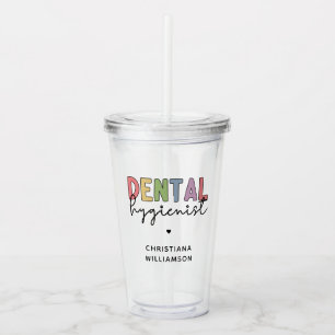 Copo De Acrílico Presentes RDH de Higienista Dental de Nome Persona