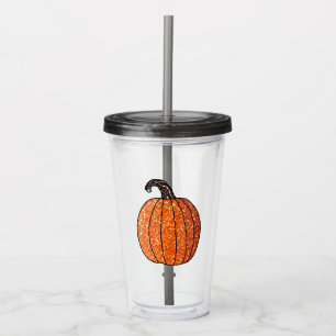 Copo De Acrílico Pumpkin com brilho