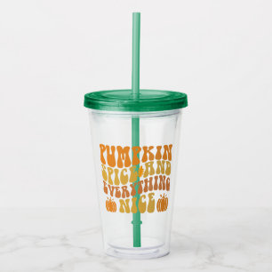 Copo De Acrílico Pumpkin Spice E Tudo Bem