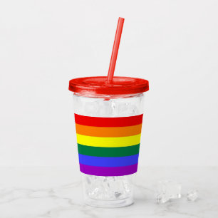 Copo De Acrílico Rainbow Pride LGBT