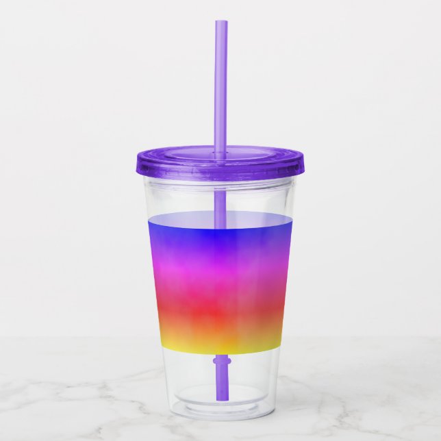 Copo De Acrílico Rainbow Vapor (Frente)