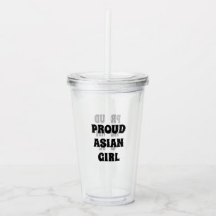 Copo De Acrílico Rapariga Asiática Orgulhosa, Clara Tumbler Acrír