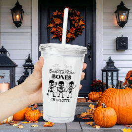 Copo De Acrílico Retro Boos & Booze Espetacular de Halloween