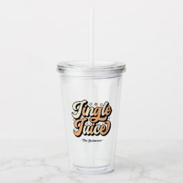 Copo De Acrílico Retro “Jingle Juice” Natal Personalizado