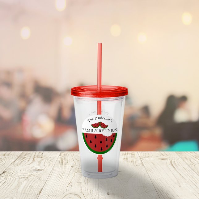 Copo De Acrílico Reunião da Família Watermelon Summer (Criador carregado)