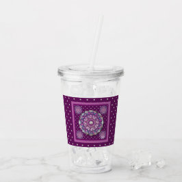 Copo De Acrílico Rosace vermelho cardinal